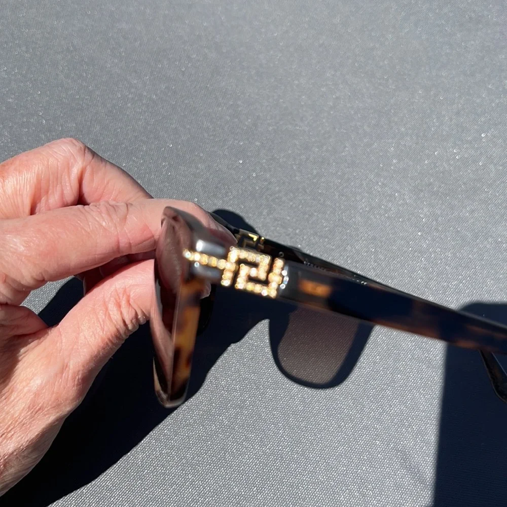 Versace sunglasses with gold rhinestones - Picture 7 of 11